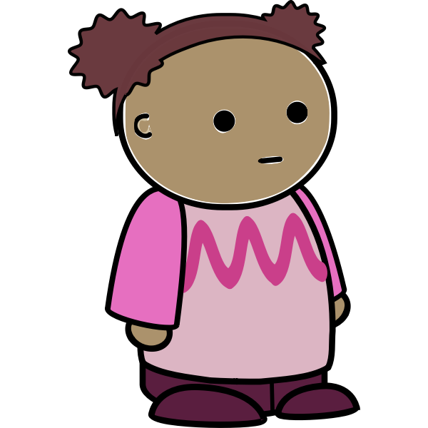 SVG Afro-American girl