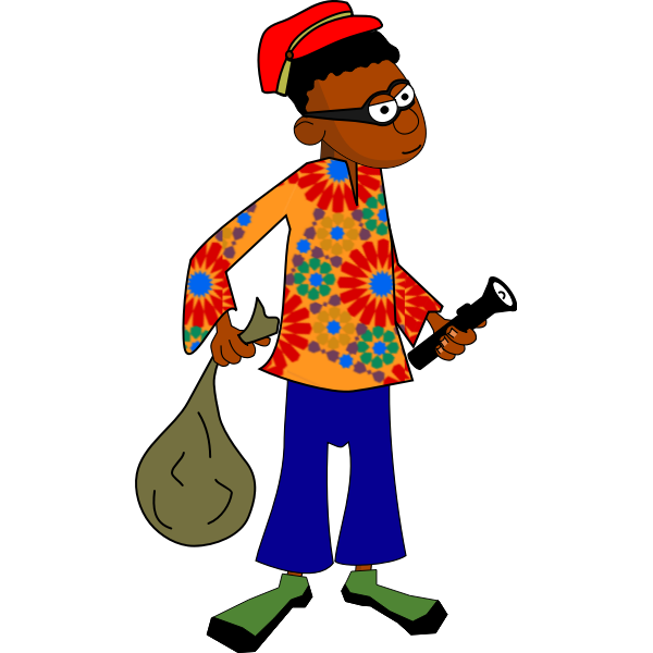 SVG Afro-American thief