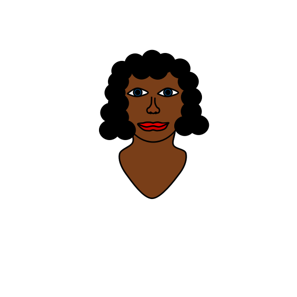 SVG Afro-American woman039s face vector image