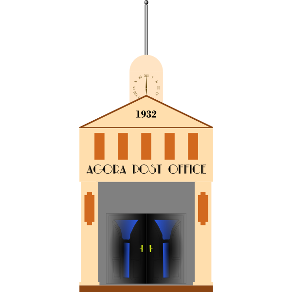 SVG agora post office facade