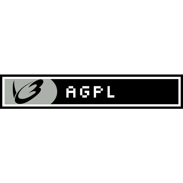 SVG AGPL License Web Badge vector image