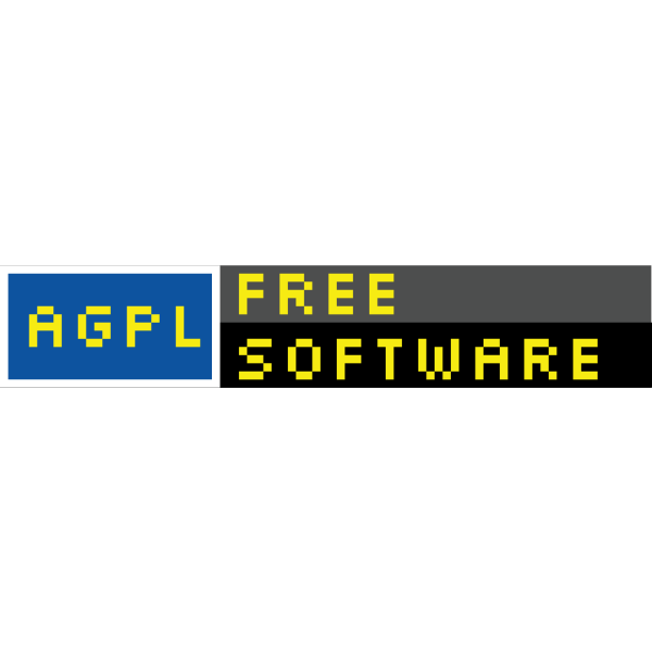 SVG AGPL License web badge vector image