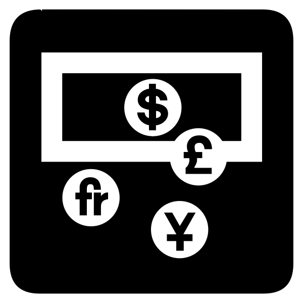SVG AIGA currency exchange inverted sign vector clip art