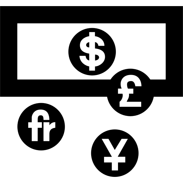 SVG AIGA currency exchange sign vector graphics