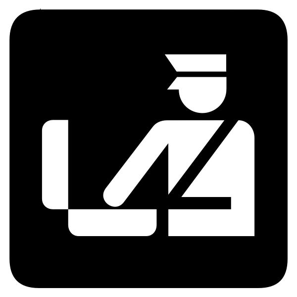 SVG AIGA customs sign inverted vector graphics