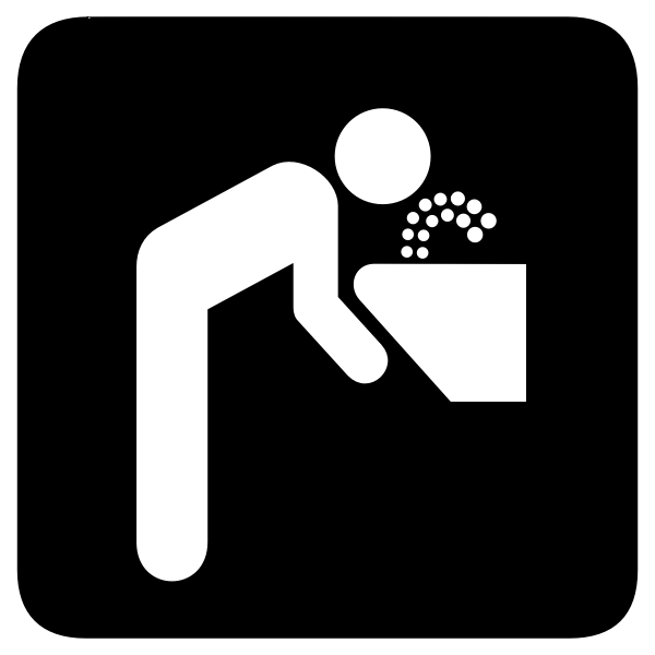 SVG AIGA drinking water sign vector illustration