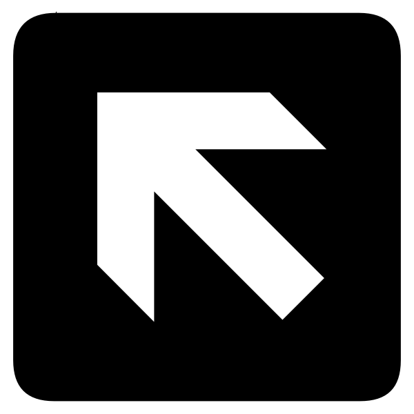 SVG AIGA forward left arrow sign inverted vector image