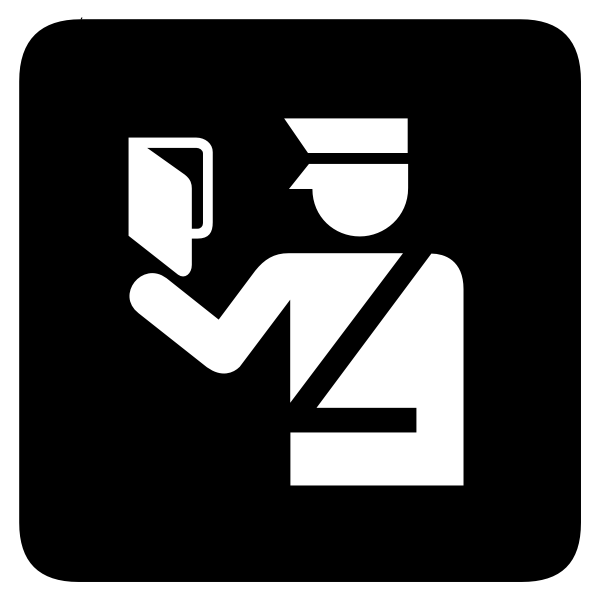 SVG AIGA immigration sign inverted vector graphics