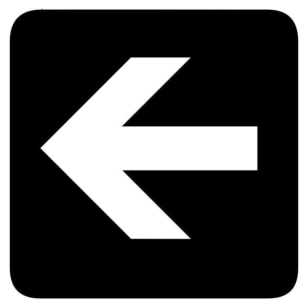 SVG AIGA left arrow sign inverted vector image
