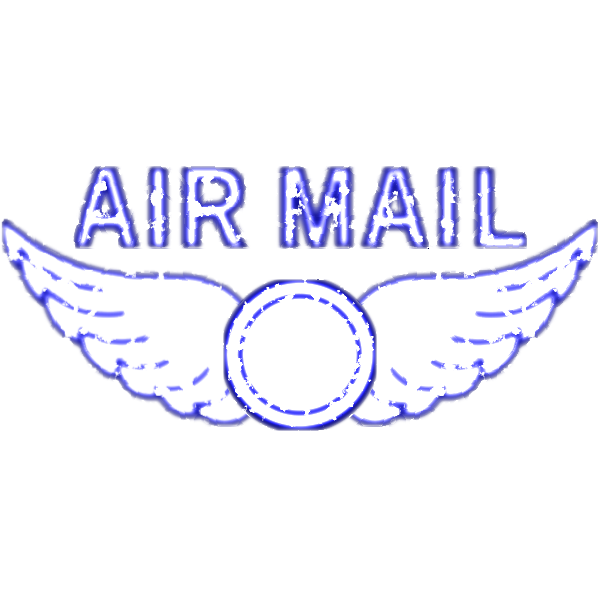 SVG Air mail stamp vector illustration