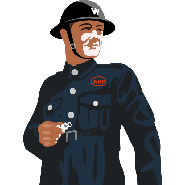 SVG Air Raid Warden vector image