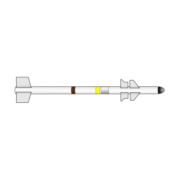 SVG Air to air missile vector illustration