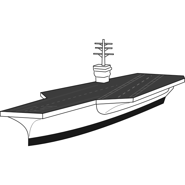 SVG Aircraft carrier vector image