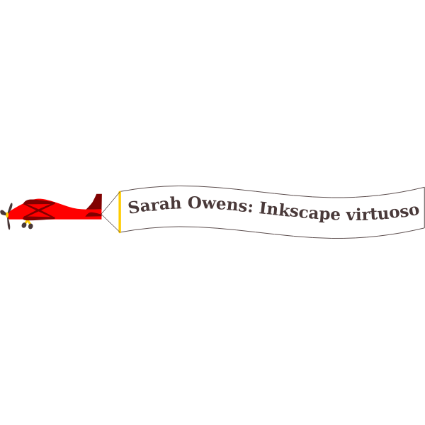 SVG Airplane with a banner