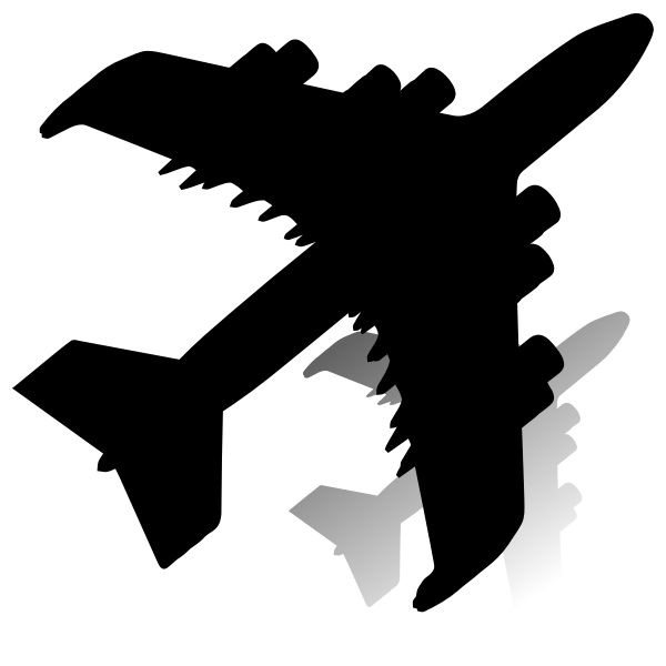SVG Airplane with a shadow