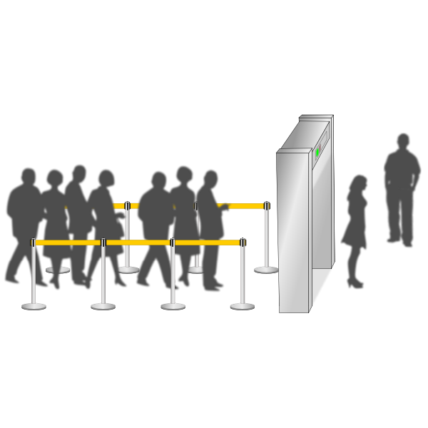 SVG Airport security check