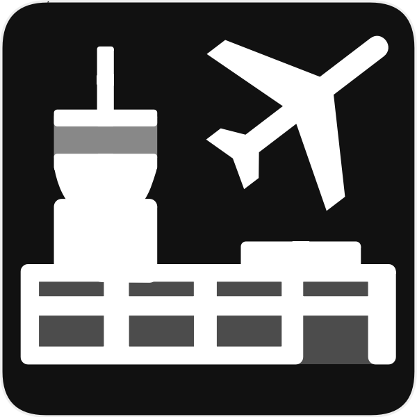 SVG Airport terminal silhouette