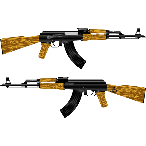SVG AK 47 Rifle Vector Image