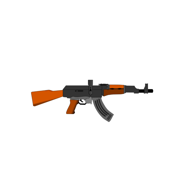 SVG AK47 gun vector image