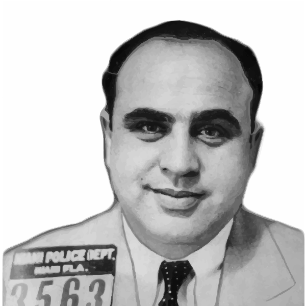 SVG Al Capone Mugshot