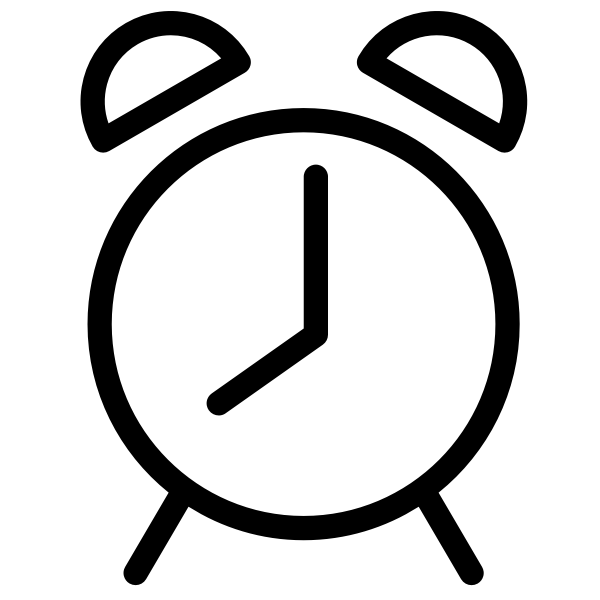 SVG Alarm clock silhouette