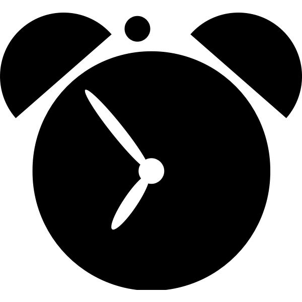 SVG Alarm clock vector silhouette