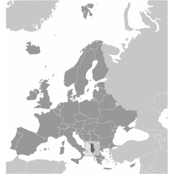 SVG Albanian map