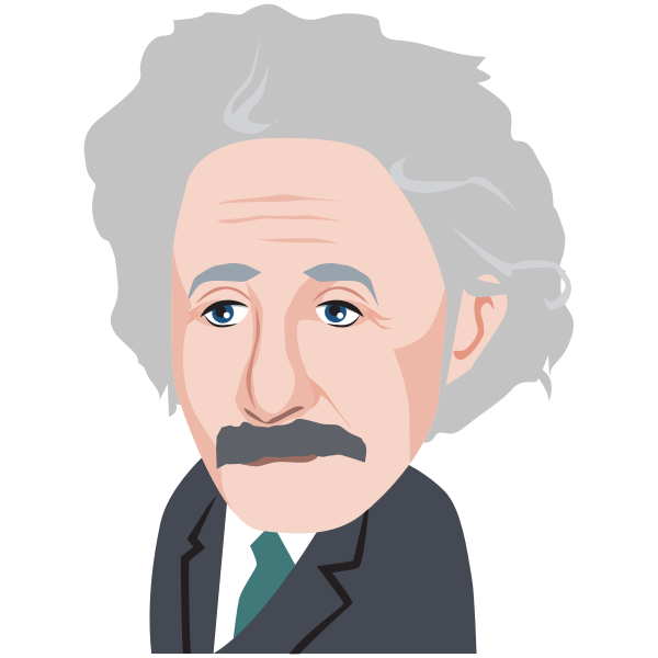 SVG Albert Einstein cartoon image
