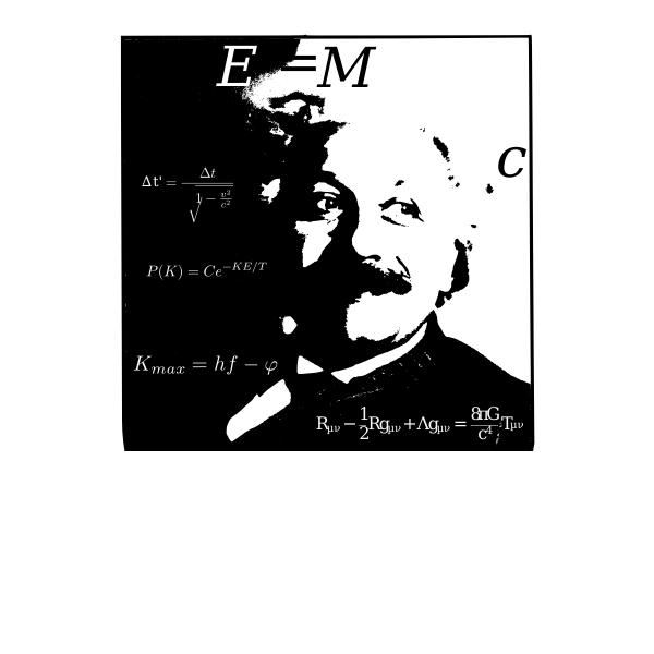 SVG Albert Einstein with his equations