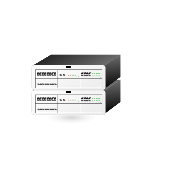 SVG Alcatel stacked servers vector drawing