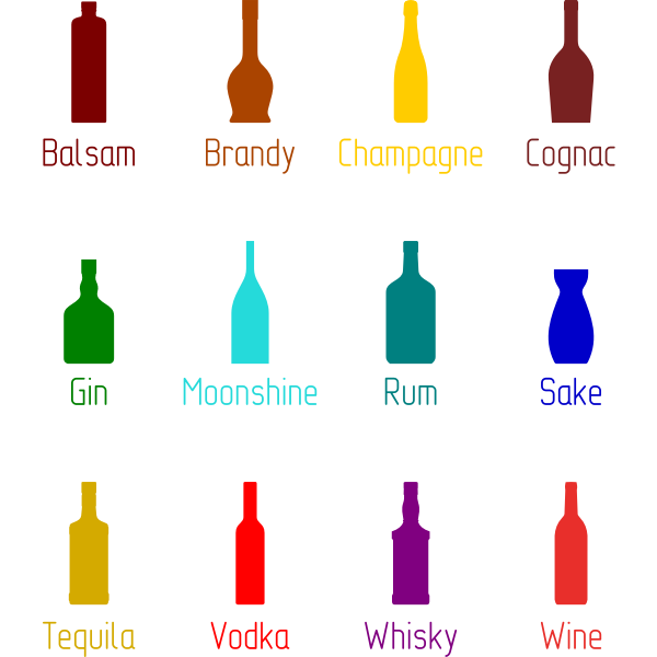 SVG Alcoholic drinks set