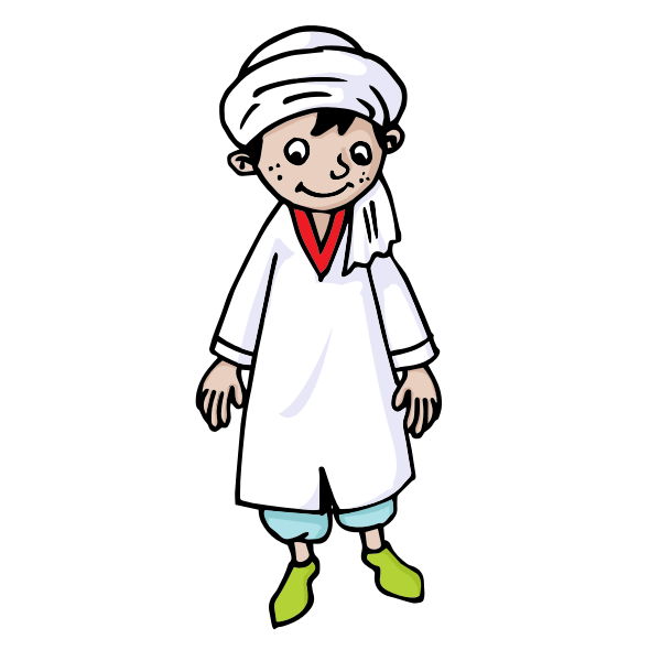SVG Algerian boy