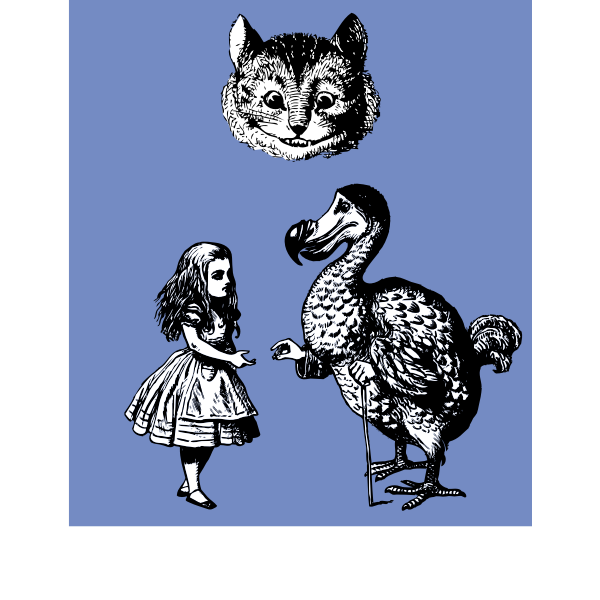SVG Alice in wonderland wins a prize vector image