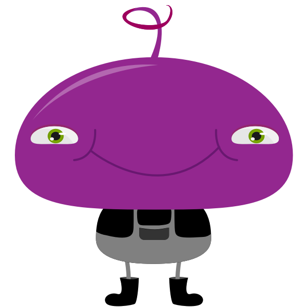 SVG Alien baby with curly hair vector image