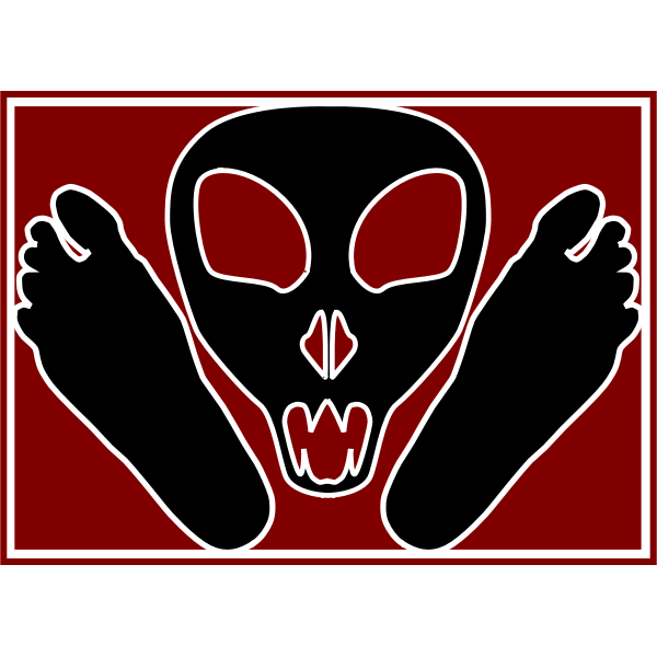SVG Alien face silhouette