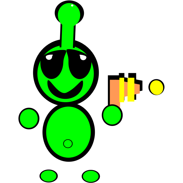 SVG Alien green creature