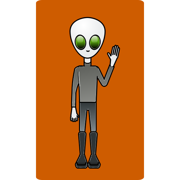 SVG Alien greeting