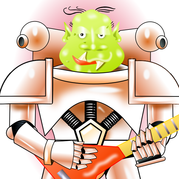 SVG Alien playing guitar