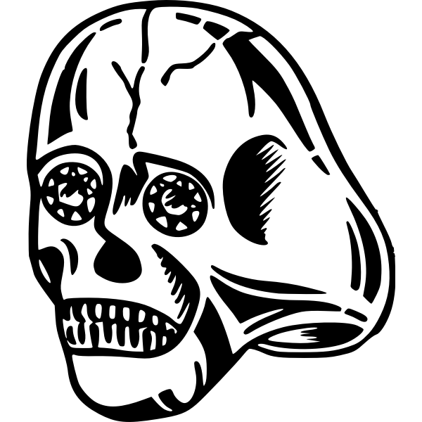 SVG Alien skull image