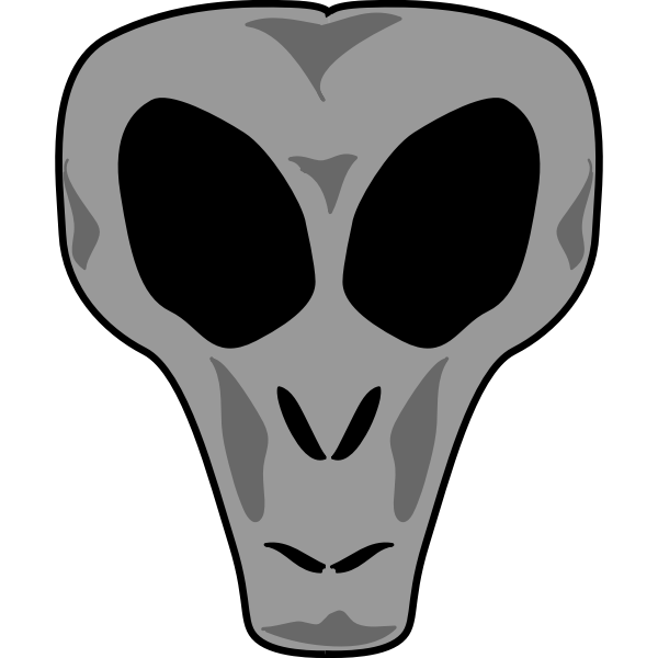 SVG Alien039s head vector image