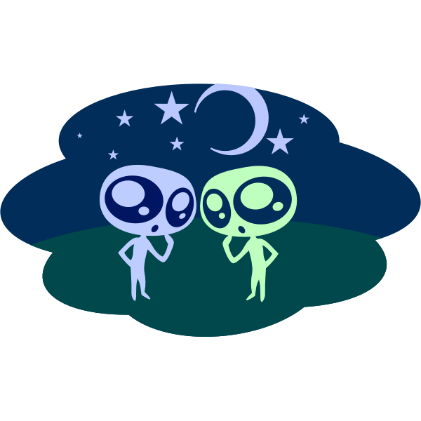 SVG Aliens in the night