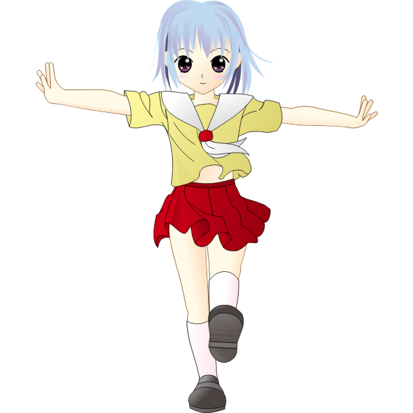 SVG alking girl