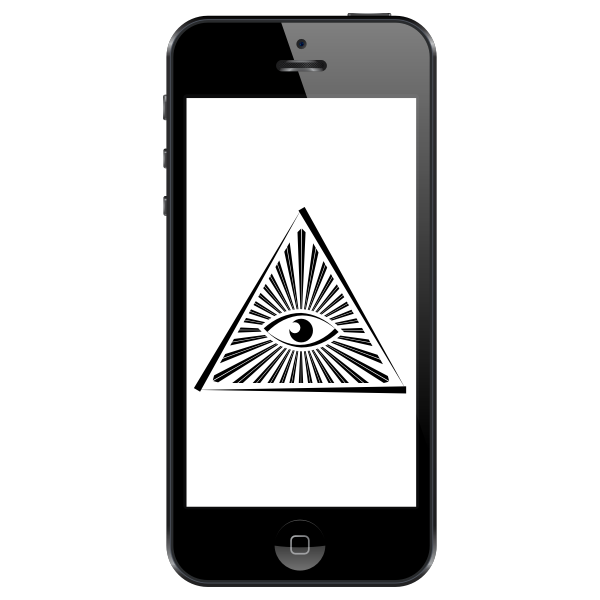 SVG All Seeing Eye on phone