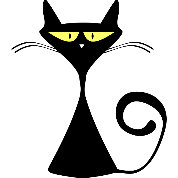 SVG Alley cat silhouette vector illustration