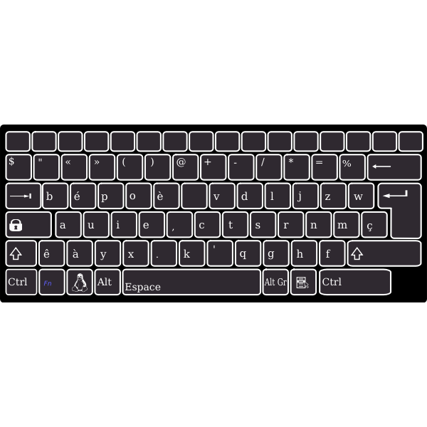SVG Alpha Keys Bpo keyboard