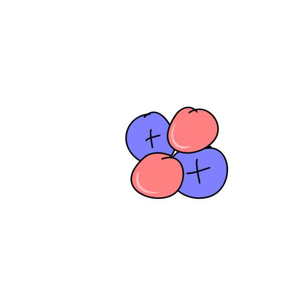 SVG Alpha particles two protons and two neutrons