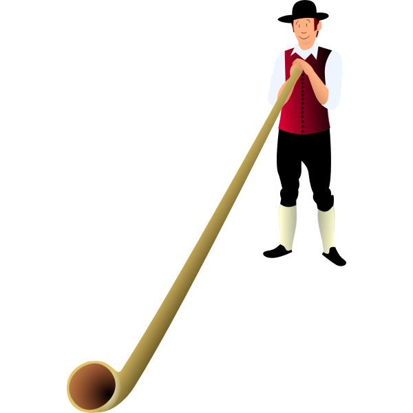 SVG Alphorn vector graphics