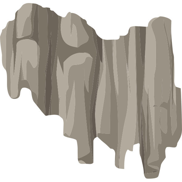 SVG alpine landscape cliff face bandaid topper 01b al1