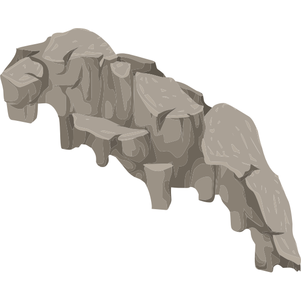 SVG alpine landscape cliff face bg topper 01a al1