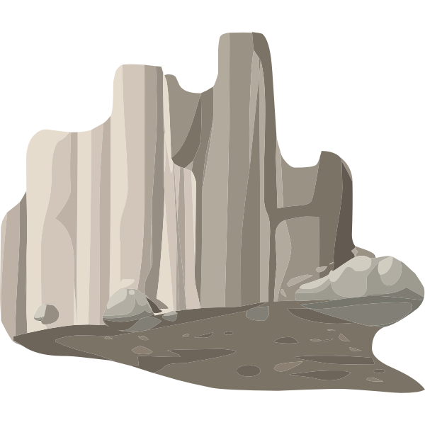 SVG alpine landscape cliff face roof highlight 01a al1